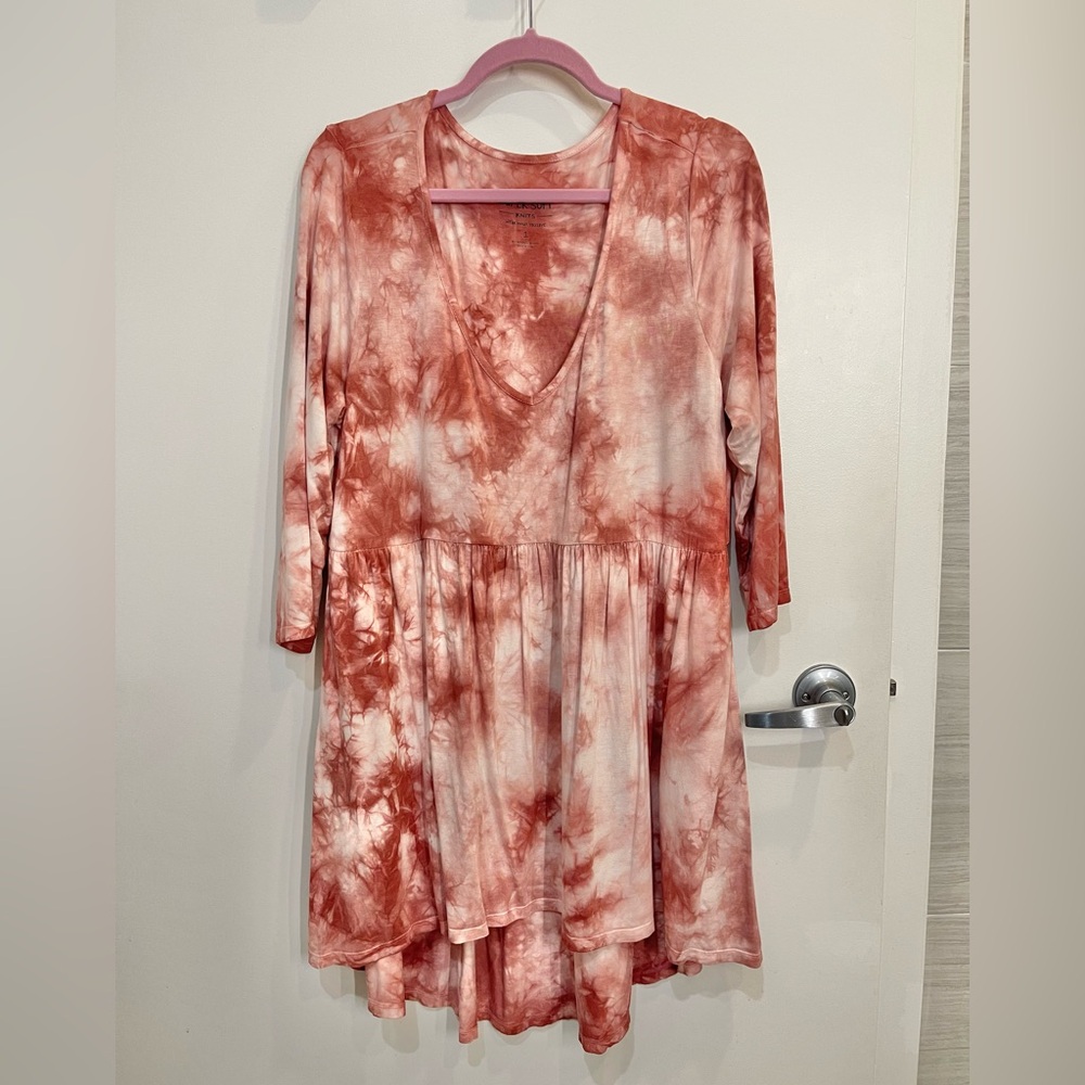 Torrid Pink Tie-Dye High-Low Shirt